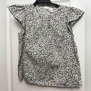 J Crew flutter sleeve blouse - sz small